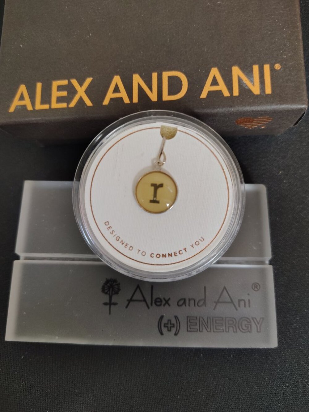 Alex and Ani 14kt Sterling Silver Initial R Charm     881